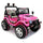 Voiture électrique pour enfants 12V 2 places Happy Kids Off-Road Rose Rose