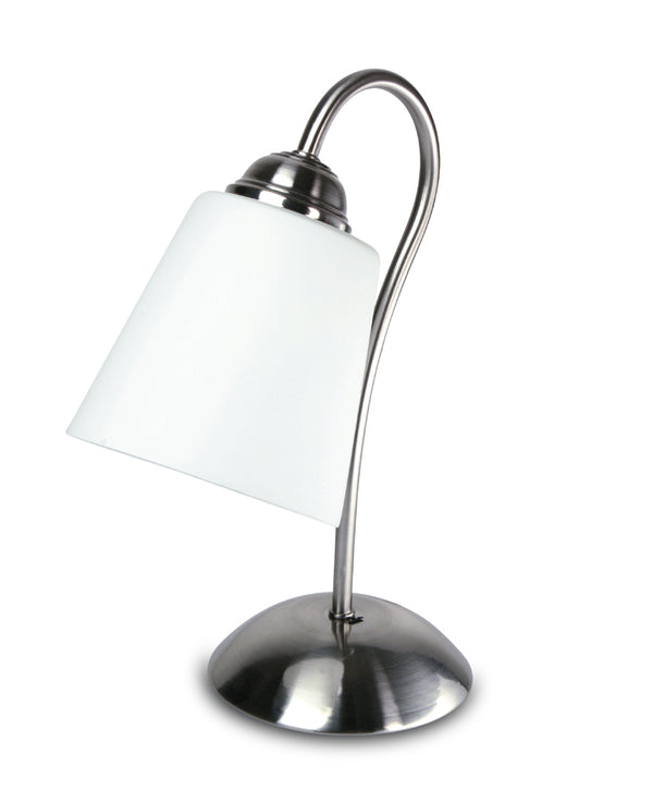 acquista Lampe de table classique Abat-jour en métal nickel Verre soufflé E14 Environnement I-1162/L