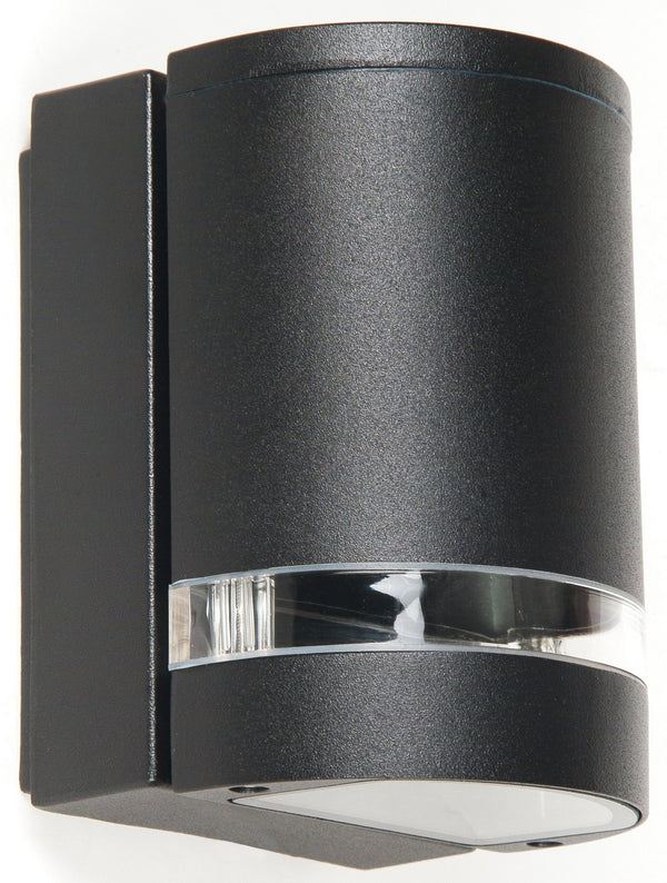 Applique externe en aluminium noir, bande transparente étanche, lumière chaude GU10 35 watts acquista
