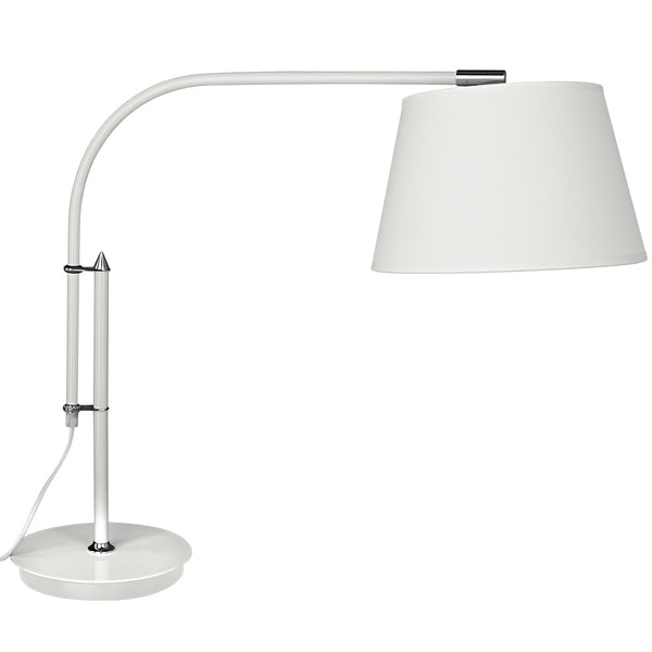 Lampe à Poser Moderne Abat-Jour Métal Blanc Tissu Blanc Bureau E27 Ambiance I-BRIDGE/L online