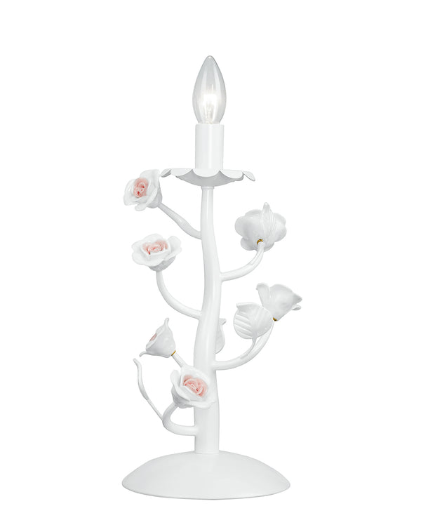 acquista Lampe de Table Blanc Métal Rose Céramique Lampe de Table Classique E14 Environnement I-CUPIDO/L1