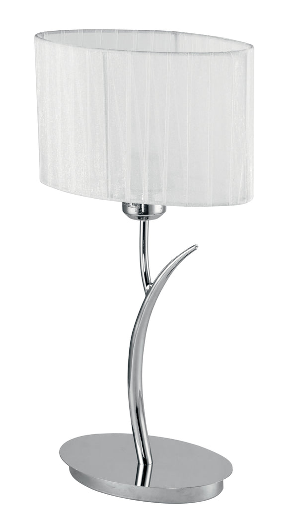 sconto Lampe de Table Moderne Métal Branche Abat-Jour Organza Blanc E27 Environnement I-DELUXE / L