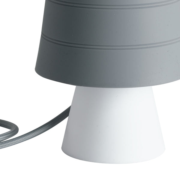 Lampe de Table Silicone Gris abat-jour Soft Moderne E14 Environnement I-DRUM/L GRI sconto
