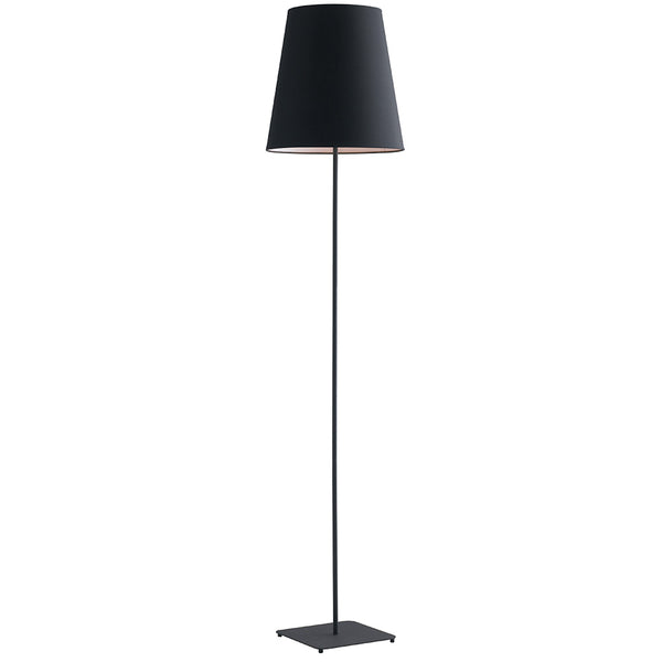 Lampadaire noir minimal abat-jour tissu métal lampadaire moderne E27 prezzo