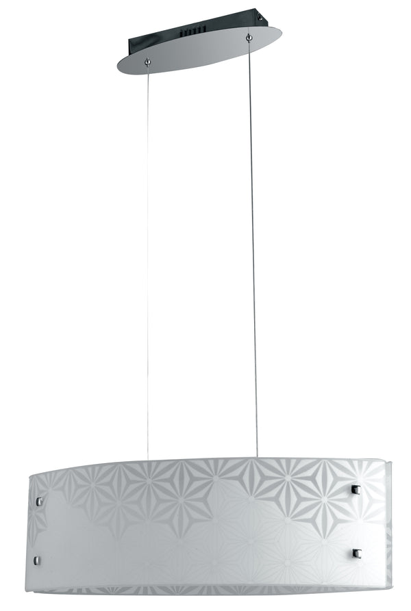 Lustre d'intérieur moderne en verre blanc, Design floral, LED, 40 watts, lumière naturelle acquista