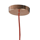 Sospensione Cerchio Metallo Oro Rosa Cavo Rosso Lampadario Moderno E27 Ambiente I-FRIDA/S40-2