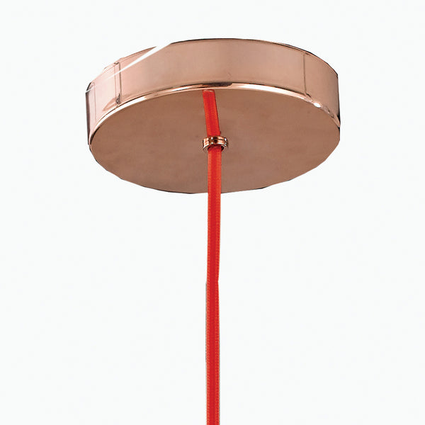 prezzo Lustre à suspension minimale câble rouge métal doré rose moderne E27