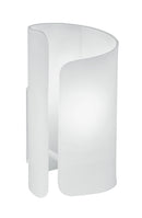Lume Alluminio Vetro Bianco Lampada da tavolo Moderna E27 Ambiente I-IMAGINE-L-1