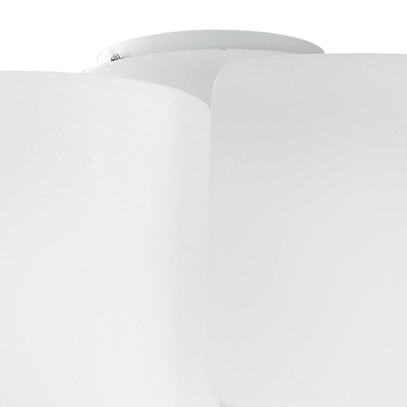 Plafoniera Moderna Alluminio Vetro Bianco Soffitto Parete E27 Ambiente I-IMAGINE-PL3-2