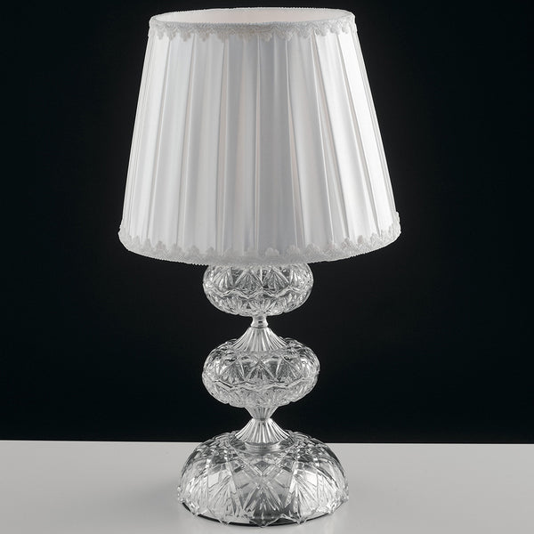 Lumen finition chrome cristal verre tissu abat-jour lampe de table classique E14 Ambient I-INCANTO/L1 sconto