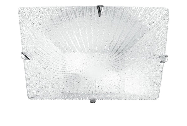 online Plafonnier carré en verre diamant décoration Modern Rays E27