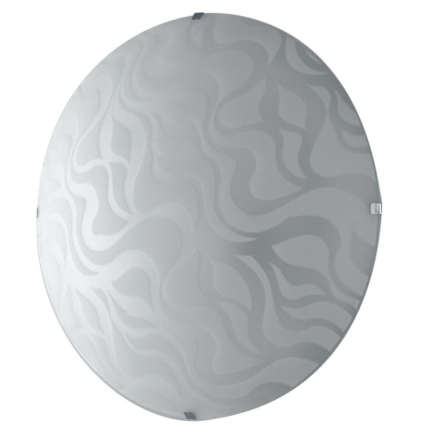 Plafonnier rond en verre blanc, Design ondulé, lampe LED moderne, lumière naturelle de 18 watts prezzo