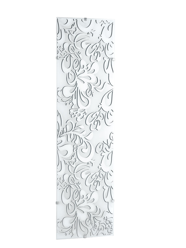 online Plafonnier rectangulaire en verre à décoration florale, lampe moderne E27