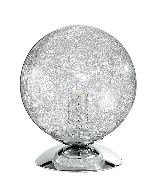 prezzo Lume Sphere Verre Tissage Fils d'Aluminium Lampe de Table Moderne E27 Environnement I-LAMPD/L FILI