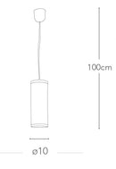 Sospensione Cilindrica Acciaio Intaglio Laser Pendente Moderno E27 Ambiente I-MAYA/S10-2