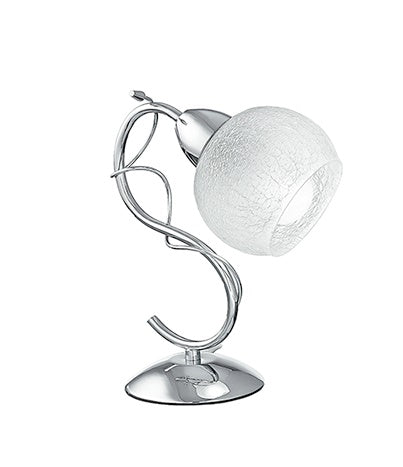 Lampe de décoration chromée Diffuseur sphérique Structure métallique Lampe de table élégante E14 acquista