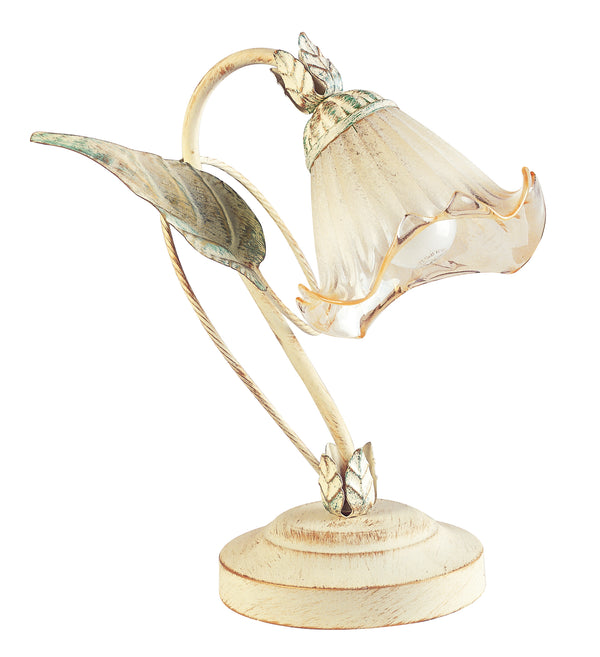 online Lampe élégante décor floral diffuseur en métal lampe de table classique E14