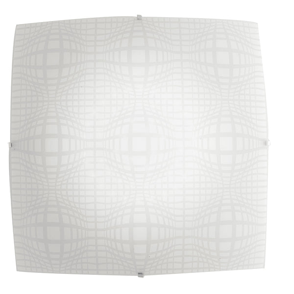 Plafonnier carré en verre au design abstrait, lampe LED moderne de 46 watts, lumière naturelle prezzo