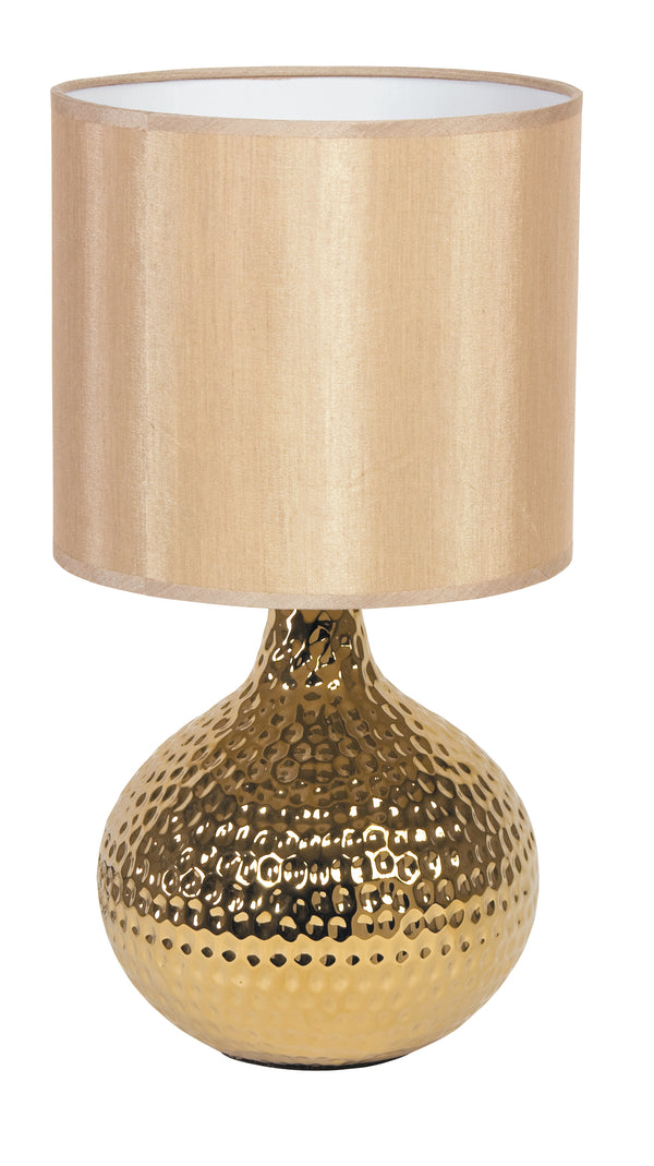 online Abat jour Tige dorée Abat-jour en céramique PVC Lampe de table moderne E14