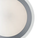 Plafoniera Diffusore Pc Anello Silver Lampada da bagno Led 12 watt Luce Naturale Intec I-RAIN-PL33-2