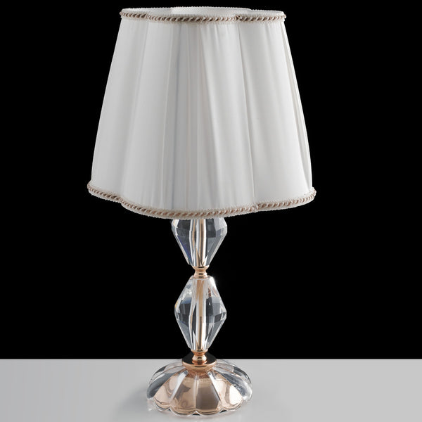 online Lampe en cristal finitions chromées abat-jour en tissu lampe classique E14