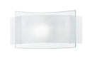 Applique Doppio Vetro Trasparente e Bianco Rigato Lampada da Parete Moderna Interno E27 Ambiente I-RIGHE/AP-1