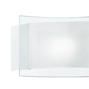 Applique Doppio Vetro Trasparente e Bianco Rigato Lampada da Parete Moderna Interno E27 Ambiente I-RIGHE/AP-2