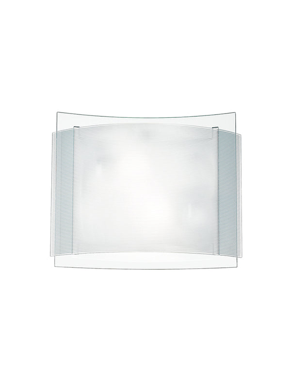 Plafonnier carré avec verre blanc double rayures et transparent, lampe E27 moderne acquista