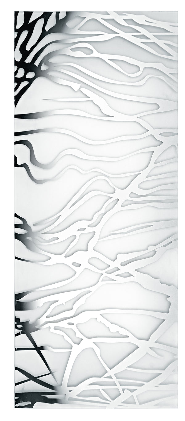 Verre de remplacement rectangulaire pour plafonnier Kappa avec décoration chromée 94,5x25,8 cm online