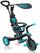 Globber Explorer Trike Poussette tricycle 4 en 1 pour enfants avec poignée et auvent Turquoise