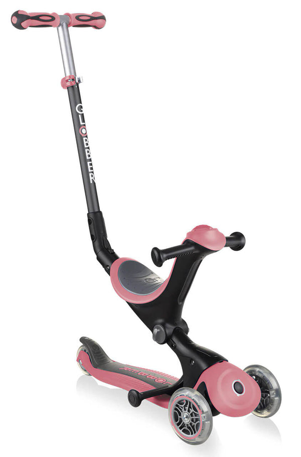 online Globber Go-UP Deluxe Rose Pastel 3 Roues Tricycle Poussette Trottinette