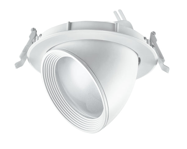 Spot Encastré Faux Plafond Réglable Blanc Argent Réflecteur Led 20 watts Lumière Chaude Intec INC-DELTA-20 sconto
