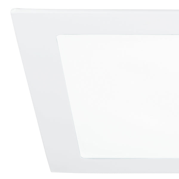 Spot Carré Aluminium Blanc Mat Encastré plaques de plâtre Led 18 Watt Lumière Chaude Intec INC-FLAP/18WC sconto