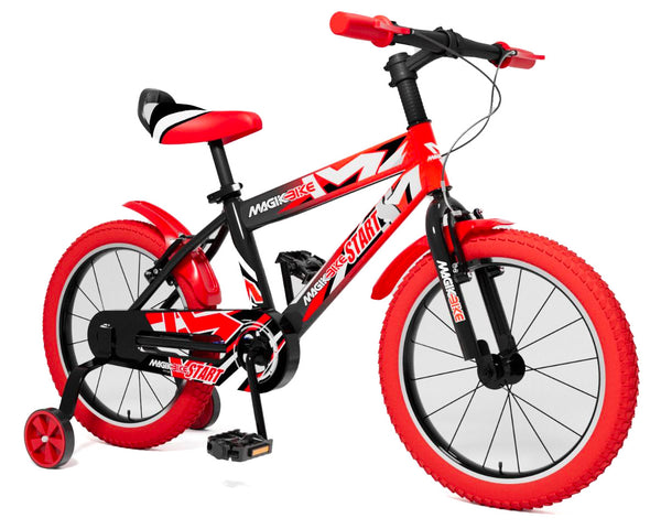 Bicicletta per Bambino 16" 2 Freni V-Brake Magik-Bike Start Pro Rossa e Nera sconto