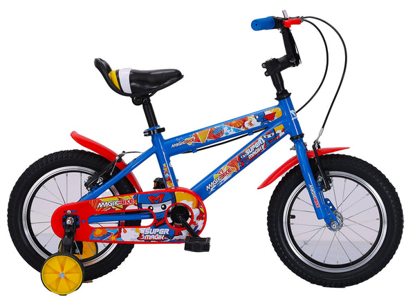 prezzo Bicicletta per Bambino 14" 2 Freni V-Brake Magik-Bike Supermagik Blu e Rossa