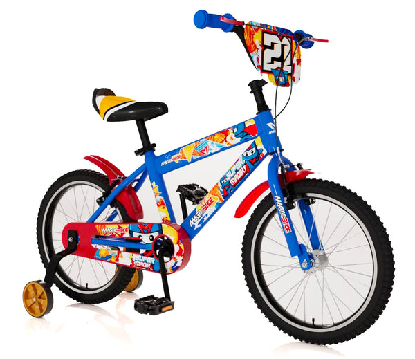 Bicicletta per Bambino 16" 2 Freni V-Brake Magik-Bike Supermagik Blu e Rossa online