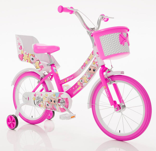 Bicicletta per Bambina 14" 2 Freni Magik-Bike Little Queen Rosa sconto