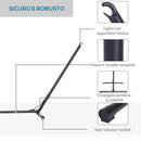 Supporto Struttura Portante per Amaca 380x108x120 cm in Acciaio Max 150Kg Ibisco Nera-7
