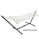 Amaca da Giardino 2x1,4m in Cotone Max 150 Kg Primula Bianca-7