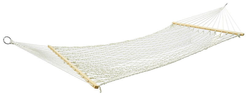 Amaca da Giardino 2x1,7m in Cotone Max 150 Kg Zinnia Bianca-1