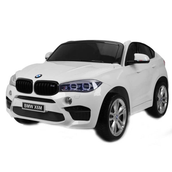 Voiture Électrique pour Enfants Maxi SUV 2 Places 12V avec Permis BMW X6M Blanc sconto