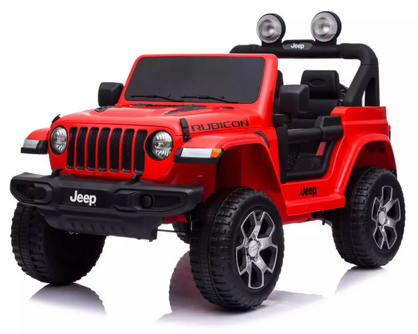 Voiture Electrique pour Enfants 12V 2 Places Jeep Wrangler Rubicon Rouge online