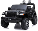Macchina Elettrica per Bambini 12V 2 Posti Jeep Wrangler Rubicon Nera-1