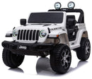 Macchina Elettrica per Bambini 12V 2 Posti Jeep Wrangler Rubicon Bianca-1