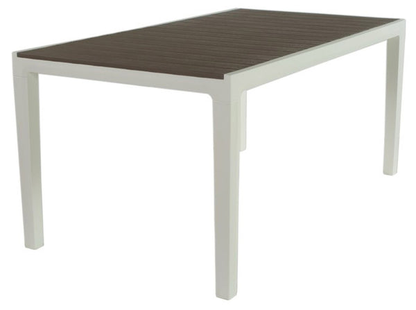 Table de jardin 160x90x74 cm Keter Harmony Blanc et Cappuccino sconto