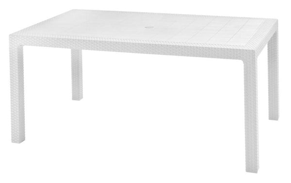 Keter Melody Table de jardin en résine blanche 160,5x94,5x74,5 cm prezzo