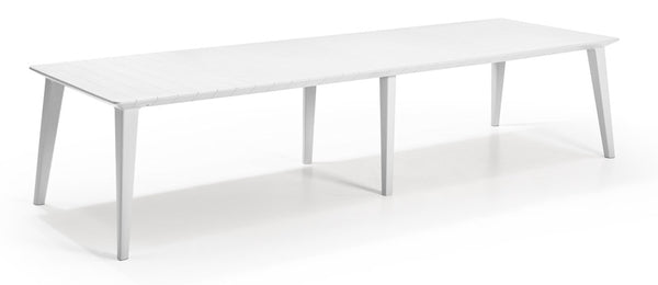sconto Table de jardin 313x98x74 cm en résine blanche Keter Lima 320