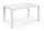 Table basse de jardin 147x90x74,5 cm en résine blanche Keter Julie