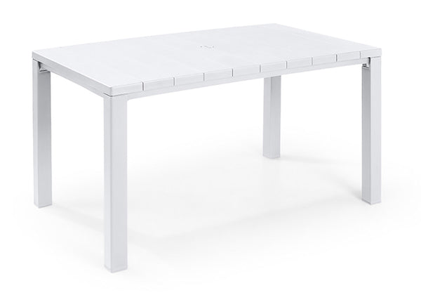 Table basse de jardin 147x90x74,5 cm en résine blanche Keter Julie online