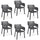 Lot de 6 chaises de jardin 61x54x79h cm Elisa Chair Grafite